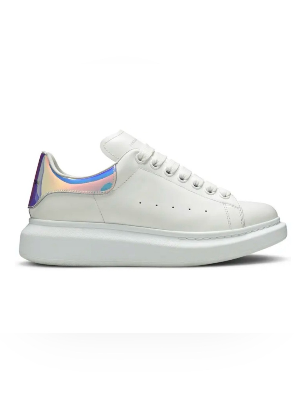 Alexander McQueen Oversized White Holographic Sneaker Size 37 (7 US)